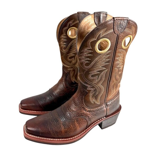 Ariat Heritage Roughstock Cowboy Boots 10002227(34824) Western Mens Size 9D EUC - Picture 1 of 8